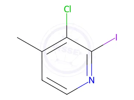 Chemical structure of 3-Chloro-2-iodo-4-methylpyridine