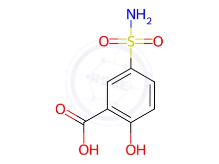 Chemical structure of 5-Sulphamoylsalicylic Acid