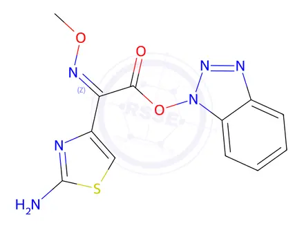 Chemical structure of 1-Benzotriazolyl-(Z)-2-(2-aminothiazol-4-yl)-2-methoxyiminoacetate