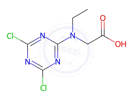 Chemical structure of Glycine, N-(4,6-dichloro-1,3,5-triazin-2-yl)-N-ethyl-