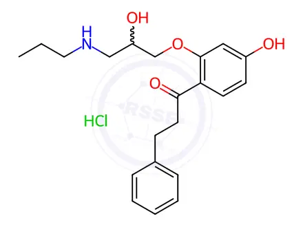 Chemical structure of 4-Hydroxy Propafenone Hydrochloride