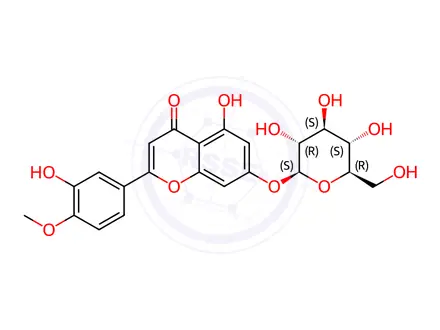 Chemical structure of Diosmin-7-O-beta-D-Glucoside