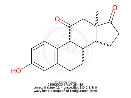 Chemical structure of 11-Ketoestrone
