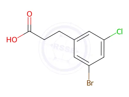 Chemical structure of 3-(3-Bromo-5-chloro-phenyl)-propionic acid