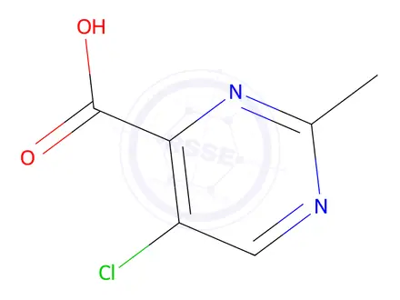 Chemical structure of 5-chloro-2-methylpyrimidine-4-carboxylic acid