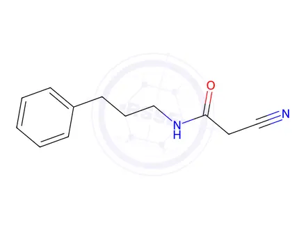 Chemical structure of 2-cyano-N-(3-phenylpropyl)acetamide