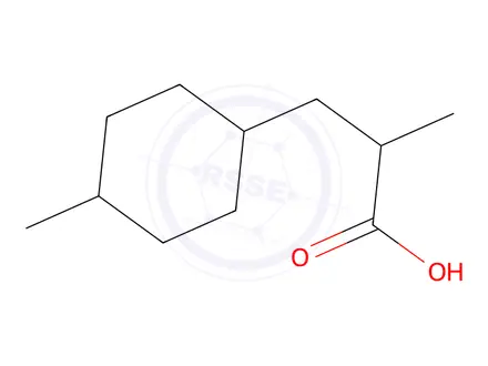 Chemical structure of 2-Methyl-3-(4-methylcyclohexyl)propanoic acid