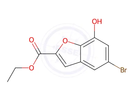 Chemical structure of Ethyl 5-bromo-7-hydroxybenzofuran-2-carboxylate