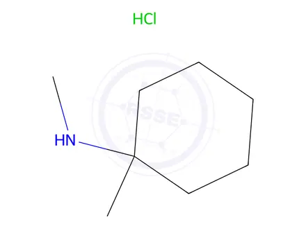 Chemical structure of N,1-dimethylcyclohexan-1-amine hydrochloride