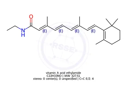 Chemical structure of vitamin A acid ethylamide