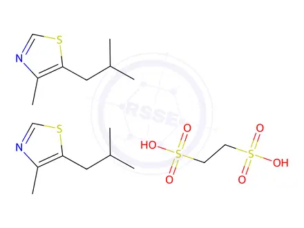 Chemical structure of 1,2-Ethanedisulfonic acid, compd. with 5-isobutyl-4-methylthiazole (1: 2)