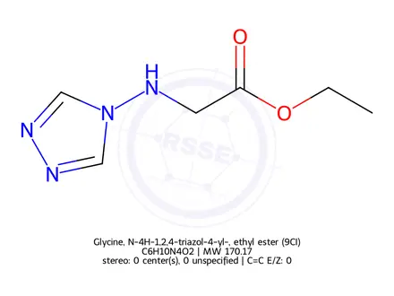 Chemical structure of Glycine, N-4H-1,2,4-triazol-4-yl-, ethyl ester (9CI)