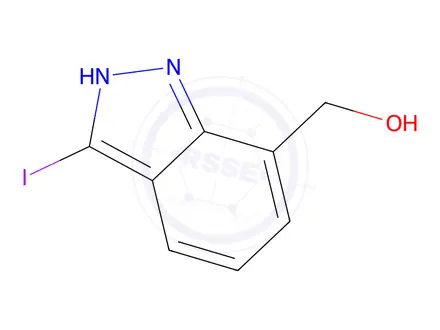 Chemical structure of (3-Iodo-1H-indazol-7-yl)-methanol