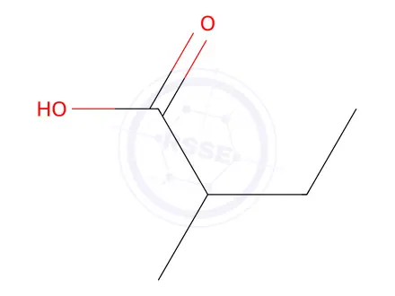 Chemical structure of 2-Methylbutyric acid