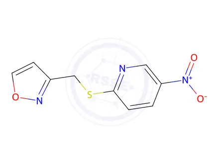 Chemical structure of 3-(((5-Nitropyridin-2-yl)thio)methyl)isoxazole