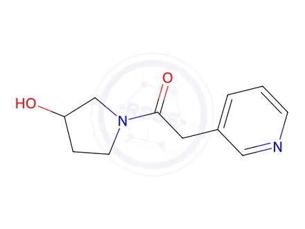 Chemical structure of 1-(3-hydroxypyrrolidin-1-yl)-2-(pyridin-3-yl)ethan-1-one