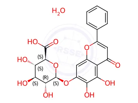 Chemical structure of Baicalin hydrate