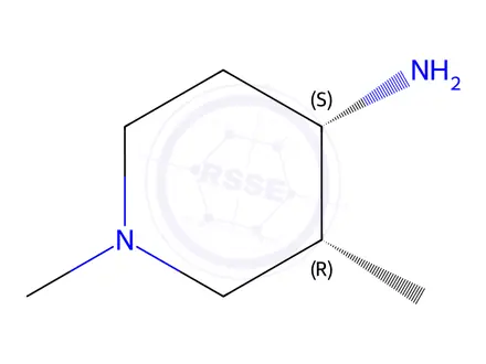 Chemical structure of (3R, 4S)-1,3-Dimethyl-piperidin-4-ylamine dihydrochloride