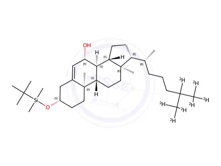 Chemical structure of 3-O-tert-Butyldimethylsilyl 7β-Hydroxy Cholesterol-d7