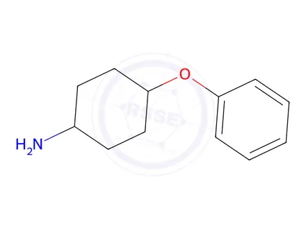 Chemical structure of Cyclohexanamine, 4-phenoxy-, trans-