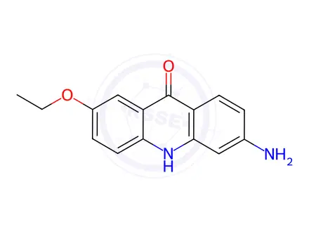 Chemical structure of 6-amino-2-ethoxyacridin-9(10H)-one