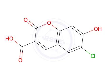 Chemical structure of 6-Chloro-7-hydroxy-2-oxo-2H-chromene-3-carboxylic acid