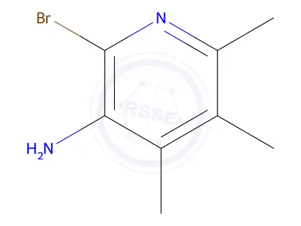 Chemical structure of 2-Bromo-4,5,6-trimethylpyridin-3-amine