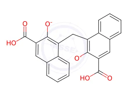 Chemical structure of Disodium Pamoate Monohydrate