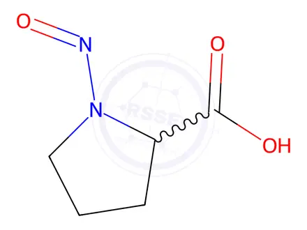 Chemical structure of N-Nitroso rac-Proline