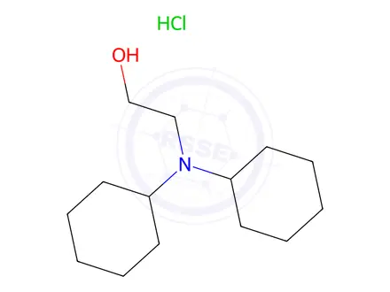 Chemical structure of 2-(dicyclohexylamino)ethanol hydrochloride