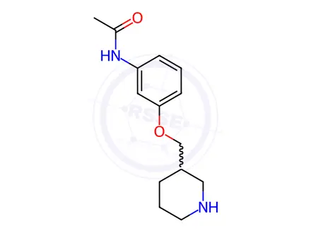 Chemical structure of N-[3-(3-Piperidinylmethoxy)phenyl]acetamide