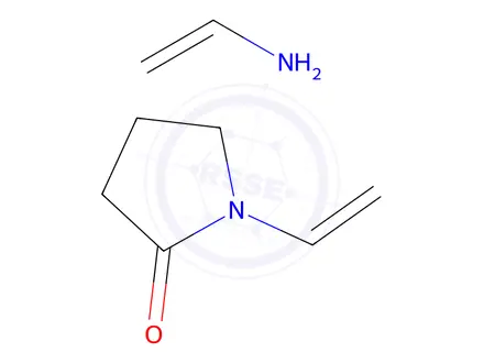 Chemical structure of vinylpyrrolidone-vinylamine copolymer