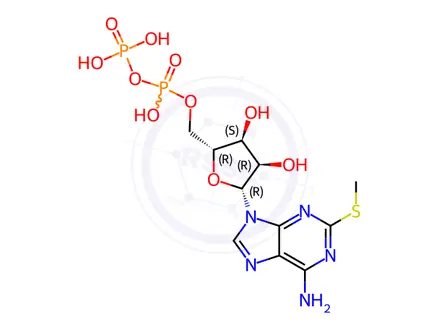 Chemical structure of 2-(METHYLTHIO)-ADENOSINE 5'-TRIHYDROGEN DIPHOSPHATE TRISODIUM