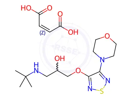 Chemical structure of rac-Timolol (Maleate)