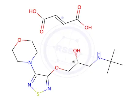 Chemical structure of r-tImolol 2-butenedioate