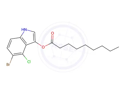 Chemical structure of (5-Bromo-4-chloro-1H-indol-3-yl) nonanoate