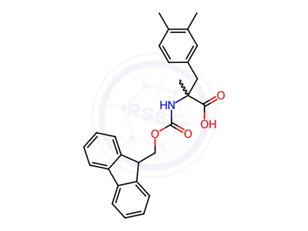 Chemical structure of N-Fmoc-3,4-dimethyl-a-methyl-DL-phenylalanine
