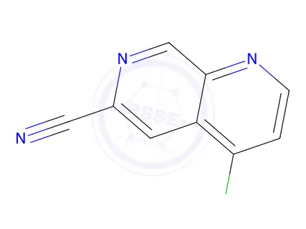 Chemical structure of 1,7-Naphthyridine-6-carbonitrile, 4-chloro-
