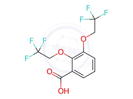 Chemical structure of 2,3-Bis-(2,2,2-trifluoro-ethoxy)-benzoic acid