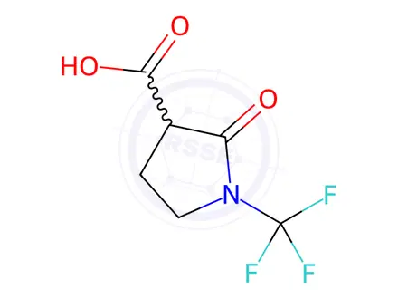 Chemical structure of 2-Oxo-1-(trifluoromethyl)pyrrolidine-3-carboxylic acid