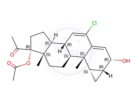 Chemical structure of 3-alpha-Hydroxy-cyproterone acetate