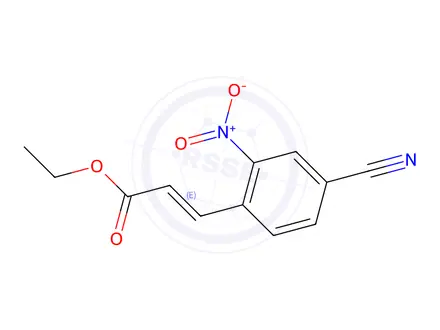 Chemical structure of (E)-Ethyl 3-(4-Cyano-2-Nitrophenyl)Acrylate