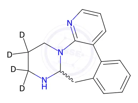 Chemical structure of Desmethylmirtazapine D4
