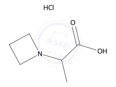 Chemical structure of 2-(Azetidin-1-yl)propanoic acid hydrochloride