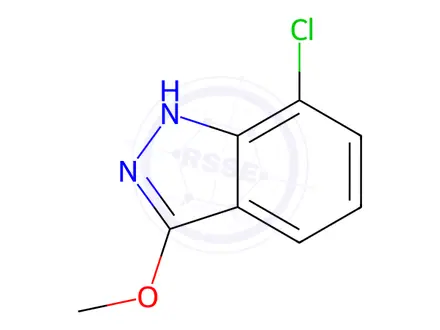 Chemical structure of 7-Chloro-3-methoxy-1H-indazole