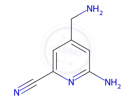 Chemical structure of 6-Amino-4-(aminomethyl)picolinonitrile