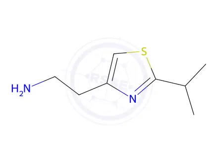 Chemical structure of 2-(2-propan-2-yl-1,3-thiazol-4-yl)ethanamine:dihydrochloride