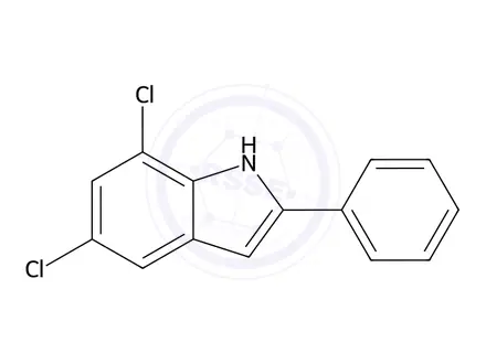 Chemical structure of 5,7-Dichloro-2-phenyl-1H-indole