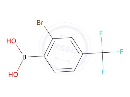 Chemical structure of 2-Bromo-4-(trifluoromethyl)phenylboronic acid