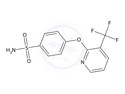 Chemical structure of 4-((3-(Trifluoromethyl)pyridin-2-yl)oxy)benzenesulfonamide
